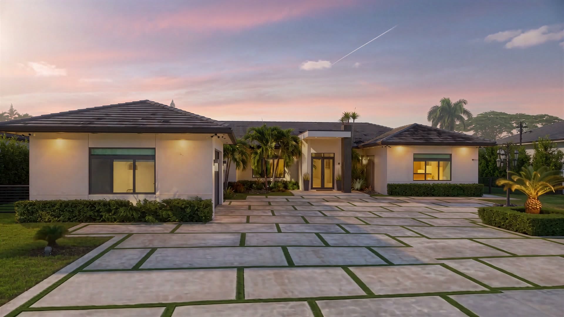 Exterior finishes and landscaping